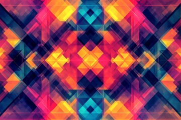 Abstract Geometric Pattern with Vibrant Colors created with Generative AI