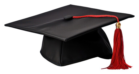 Wall Mural - Graduation cap with red tassel