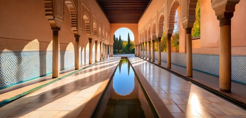 beautiful and ornate Islamic architectural structure with intricate patterns adorning the walls