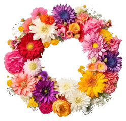 Sticker - PNG Vibrant floral wreath arrangement