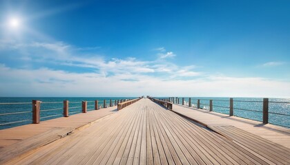 Canvas Print - pier during daytime the sky is bright blue