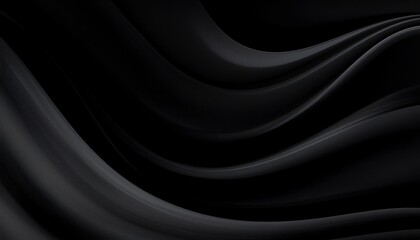 a black background with curved waves