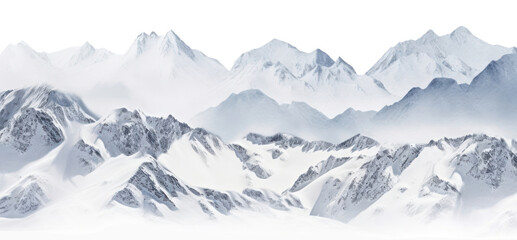 Poster - PNG Landscape snowy mountain nature backgrounds outdoors.