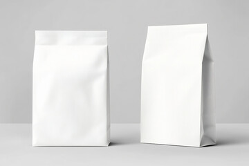 Wall Mural - White blank paper bag packaging mockup template