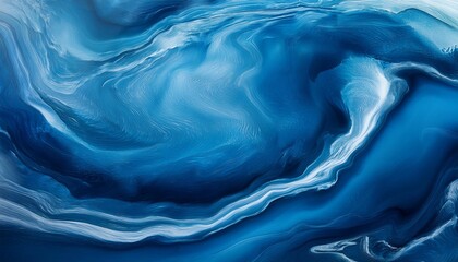 Poster - ocean in rich blue abstract marbled wallpaper or background 007