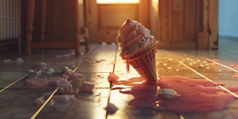 Poster - Frozen treat on the floor