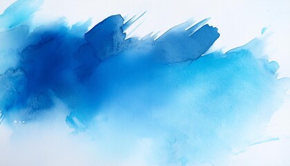 watercolor background art abstract surface blue watercolor painting textured design on white paper background banner backdrop template poster wallpaper