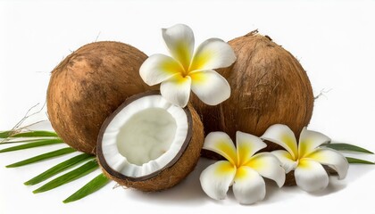 coconut and frangipani flower