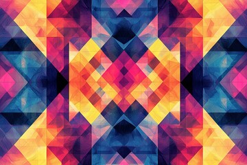 Abstract Geometric Pattern with Vibrant Colors created with Generative AI