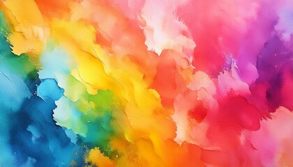 bright colorful watercolor paint background texture