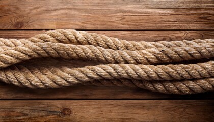 rope on a wooden board