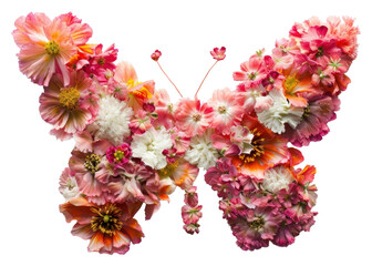 Wall Mural - PNG Flat floral butterfly shape flower nature petal.