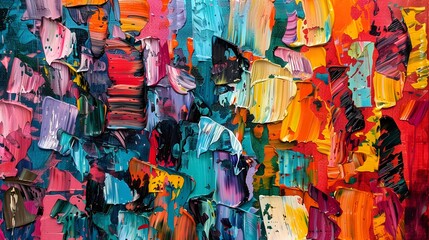 Wall Mural - vibrant image showing a colorful array of paint streaks