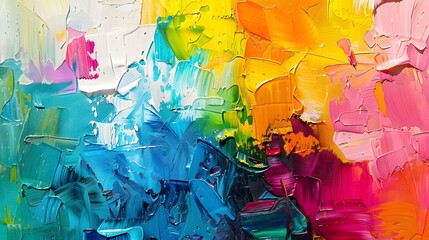 Wall Mural - vibrant image showing a colorful array of paint streaks