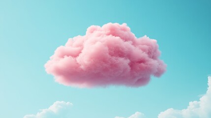 Sticker - Pink Cloud in Blue Sky