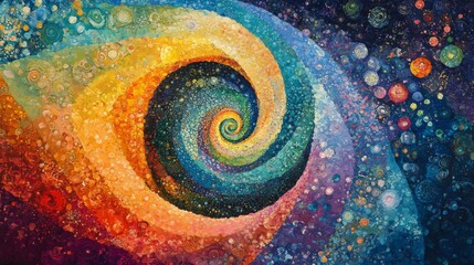 Poster - Colorful Spiral Abstract Art