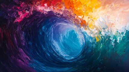 Wall Mural - Abstract Vivid Swirling Colors