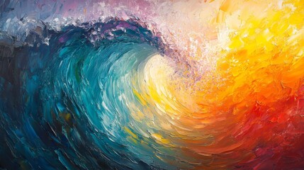 Canvas Print - Abstract Wave Painting