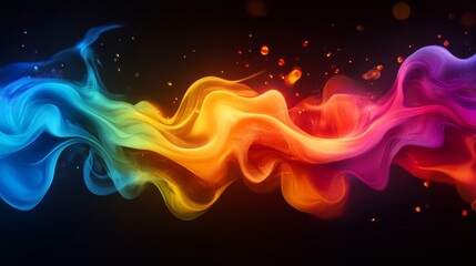 Wall Mural - Colorful Abstract Energy Waves