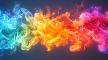 Sticker - Colorful Abstract Smoke Art