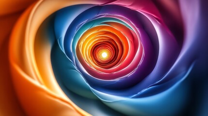 Poster - Abstract Vibrant Spiral Vortex