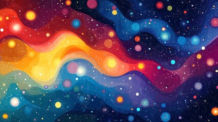 Poster - Colorful Cosmic Waves