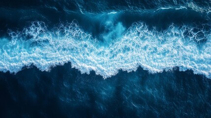 Wall Mural - Aerial Ocean Wave Patterns