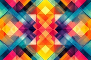 Abstract Geometric Pattern with Vibrant Colors created with Generative AI