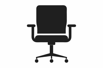 Wall Mural - chair icon, office chair vector silhouette illustration	
