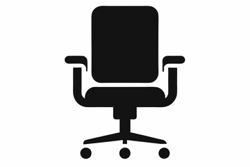 Wall Mural - chair icon, office chair vector silhouette illustration	
