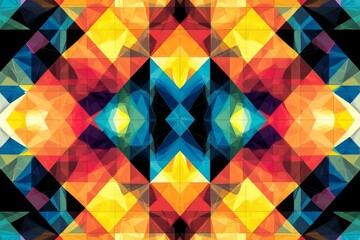 Abstract Geometric Pattern with Vibrant Colors created with Generative AI