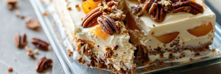 Peach and Butter Pecan Ice Cream Tart