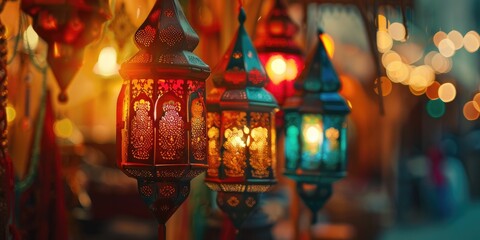 Wall Mural - Ramadan lanterns over the years