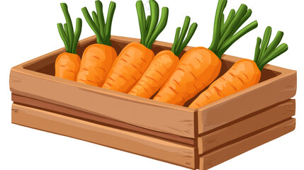 Wall Mural - Set of box of carrots on a solid on transparency background PNG