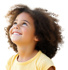 Wall Mural - PNG Girl child looking smile happy.