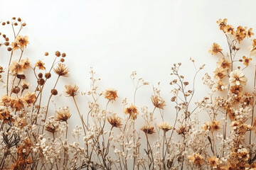 Elegant dried floral nature background
