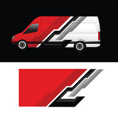 Wall Mural - vector design background sticker van cargo car