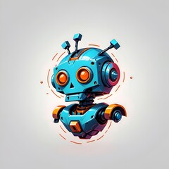 Poster - Cute Robot Character Illustration