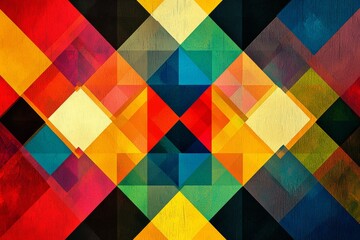 Abstract Geometric Pattern with Vibrant Colors created with Generative AI