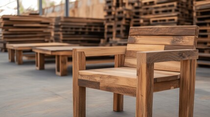 Crafting Excellence in Wood, a dedicated workshop where skilled artisans design and build custom furniture pieces, blending traditional techniques with modern aesthetics.