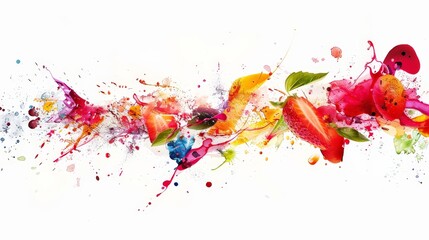 Poster - Abstract Strawberry Splash.