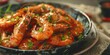 © AkuAku - Fried Shrimp with Mustard Spicy and Delicious Chinese Cuisine