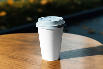 Wall Mural - Paper coffee cup png mockup, transparent design