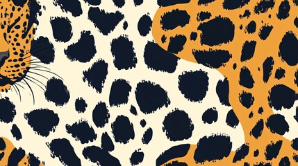 Abstract spotted pattern resembling leopard skin in a modern, minimalist style