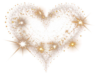 Sticker - PNG Heart fireworks light night.