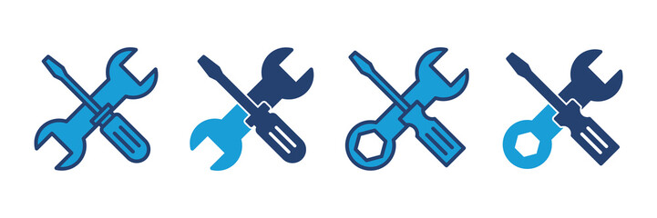 Wall Mural - Repair tools icon vector. tool icon vector. setting icon vector. Wrench and screwdriver. support, Service