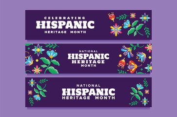 Wall Mural - Hispanic Heritage Month Banner Vector Design