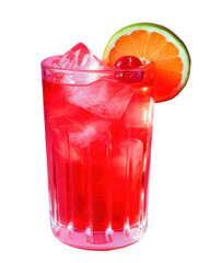 Poster - PNG Cocktail cherry fruit drink.