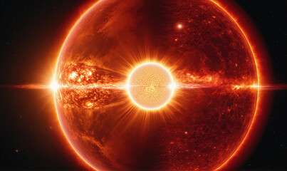 Sticker - A star explodes in a supernova, releasing immense energy and light into the surrounding space