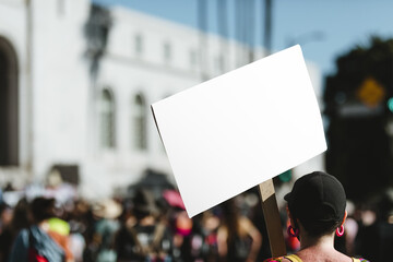 Canvas Print - Protest sign png transparent mockup